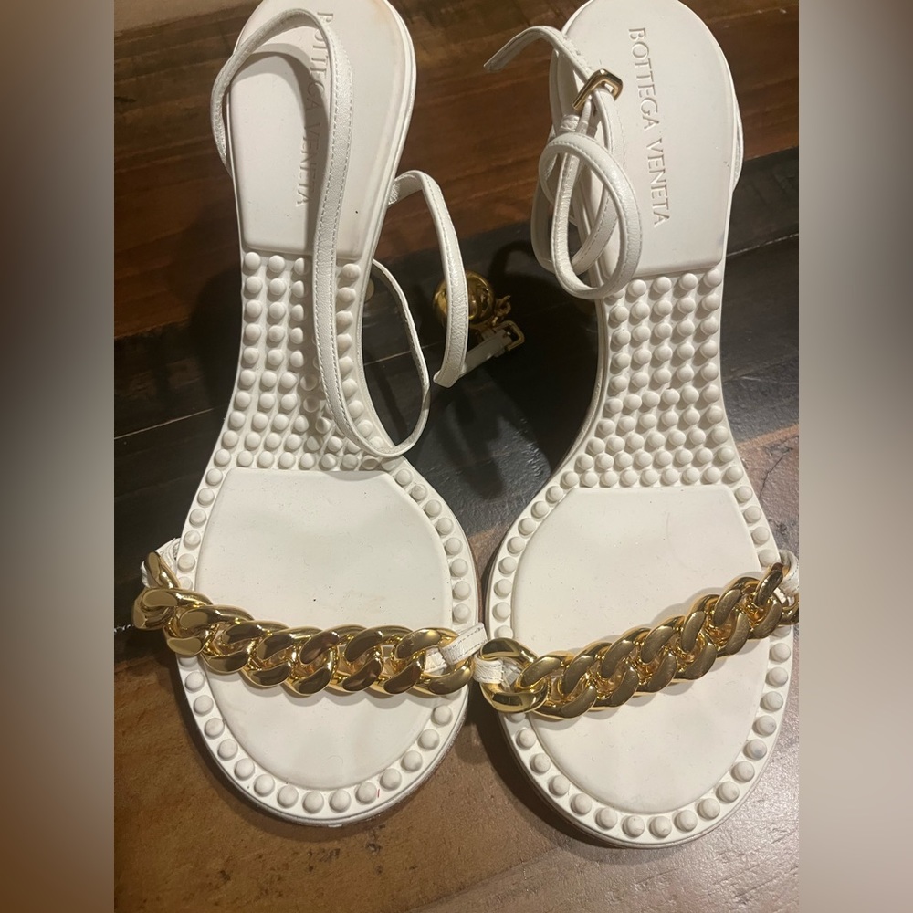 Bottega Veneta white sandals